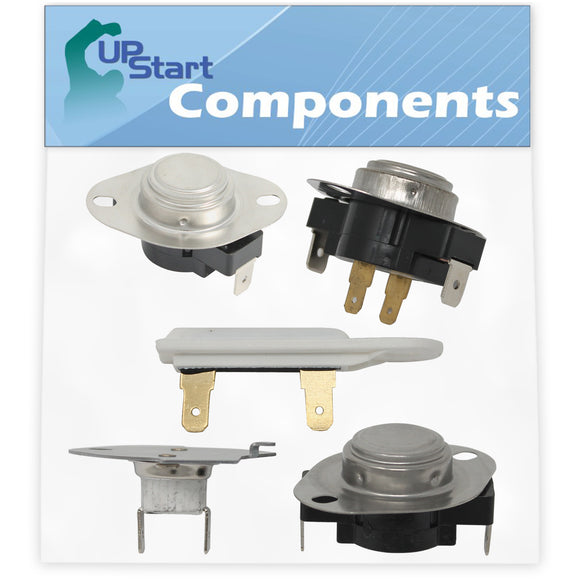 3390291 Thermostat, 3387134 Cycling Thermostat, 3392519 Thermal Fuse & 279769 Thermal Cut-Off Kit Replacement for Whirlpool LE8860XWQ0 Dryer