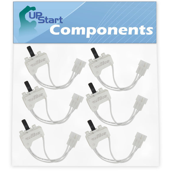 6-Pack 3406107 Dryer Door Switch Replacement for Maytag MEDC200XW1 Dryer