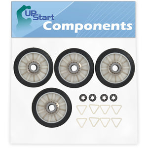 4 Pieces 349241T Dryer Drum Roller Replacement for Whirlpool WGD4800XQ0 Dryer