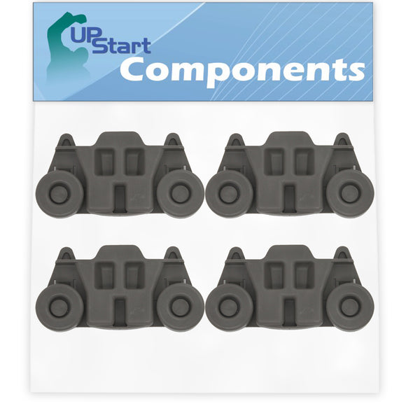 4-Pack W10195416 Lower Dishwasher Wheel Replacement for KitchenAid KUDE60FXSS4 Dishwasher