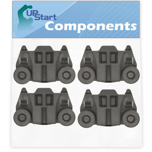 4-Pack W10195417 Dishwasher Wheel Replacement for KitchenAid KDTM354ESS2 Dishwasher