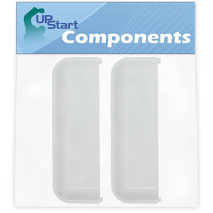 2-Pack W10861225 White Dryer Door Handle Replacement for Maytag MEDC415EW1 Dryer
