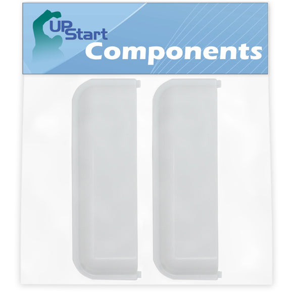 2-Pack W10861225 White Dryer Door Handle Replacement for Maytag MEDC415EW1 Dryer