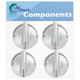 4 Pack 74007733 Gas Range Cooktop Burner Knob