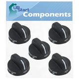 5 Pack 8273103 Range Burner Knob