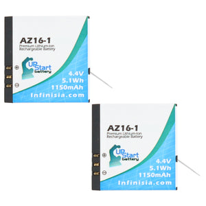 2-Pack AZ16-1 Battery Replacement for Xiaomi AZ16-1 Action Camera