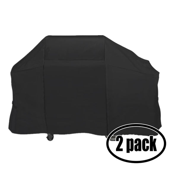 2-Pack Gas Grill Cover Heavy Duty Waterproof Replacement for Weber GENESIS GOLD C LP SWE (2003) - 61 inch L x 22 inch W x 37 inch H
