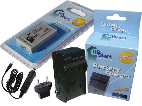 Canon VIXIA HF R200 Battery and Charger with Car Plug and EU Adapter