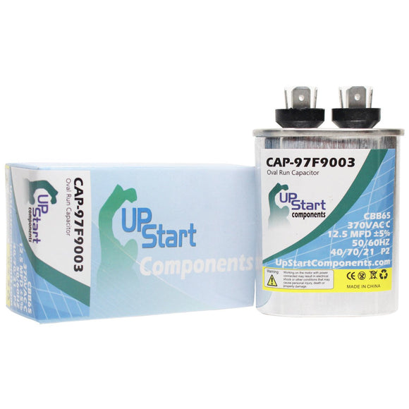 12.5 MFD 370 Volt Oval Run Capacitor Replacement for Carrier / Bryant 50HGT16A60KD