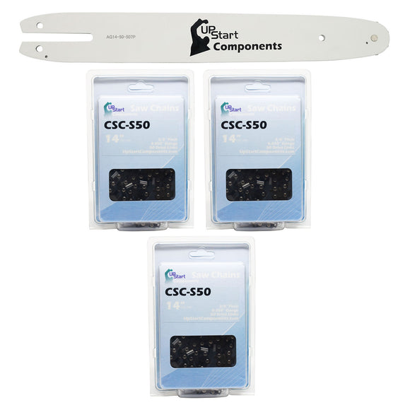 14-Inch Chainsaw Bar and 3 Chains Combo Replacement for Stihl HT 100 Pole Pruner