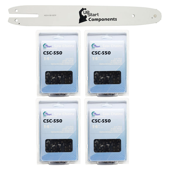 14-Inch Chainsaw Bar and 4 Chains Combo Replacement for STIHL 021