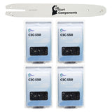 14-Inch Chainsaw Bar and 4 Chains Combo Replacement for STIHL 021