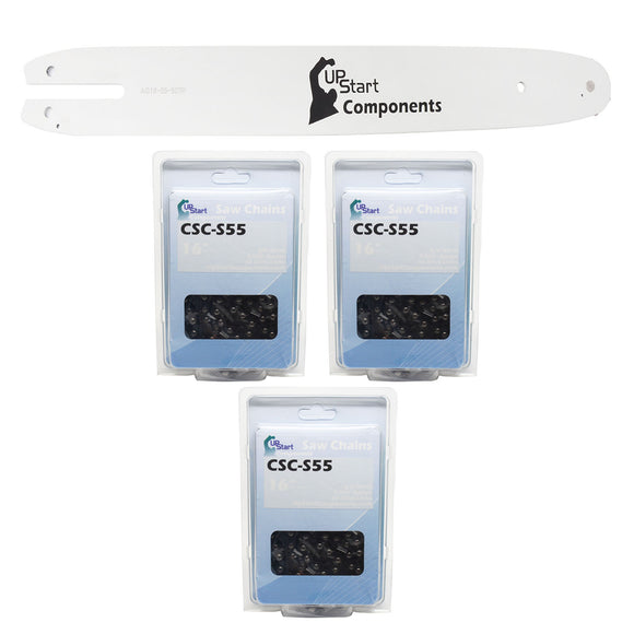 16-Inch Chainsaw Bar and 3 Chains Combo Replacement for Stihl MS 250