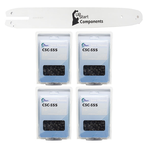 16-Inch Chainsaw Bar and 4 Chains Combo Replacement for Stihl HT 70 Pole Pruner