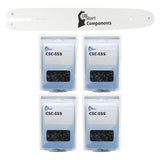 16-Inch Chainsaw Bar and 4 Chains Combo Replacement for Stihl HT 70 Pole Pruner