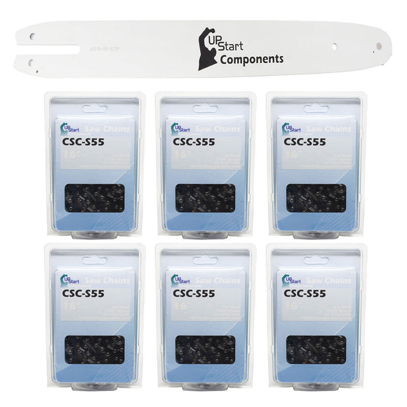 16-Inch Chainsaw Bar and 6 Chains Combo Replacement for Stihl MS 251