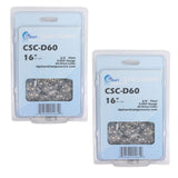 2-Pack 16-Inch Chainsaw Chain Replacement for Remington SL-10