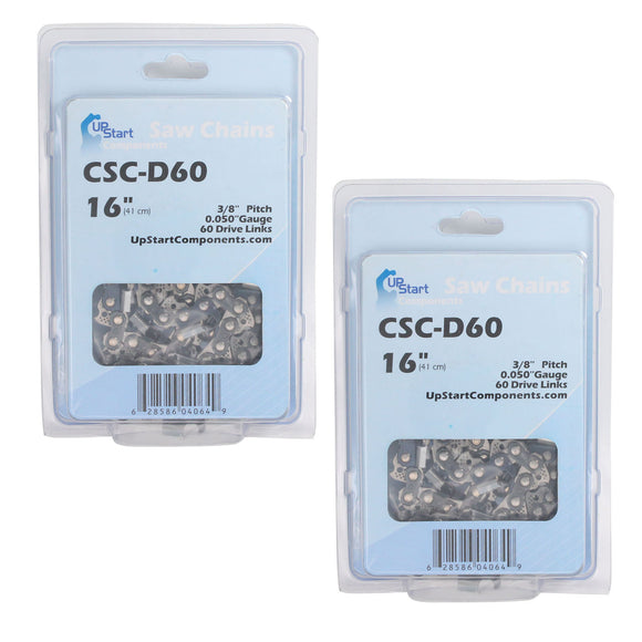 2-Pack 16-Inch Chainsaw Chain Replacement for Husqvarna 254