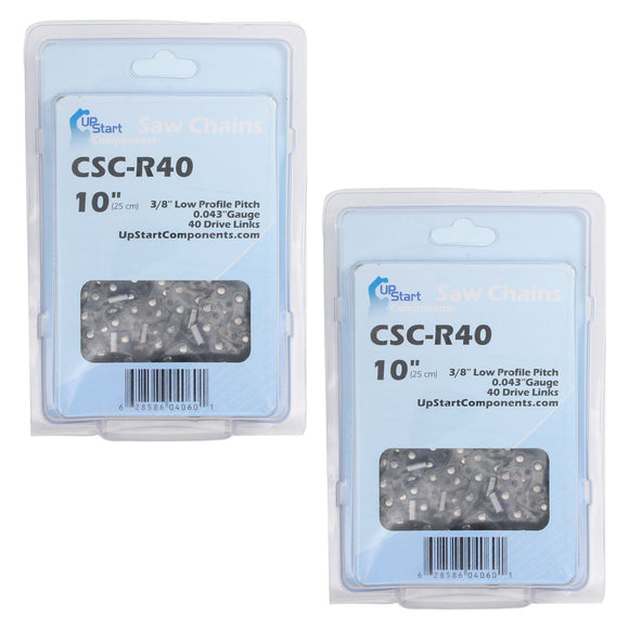 2-Pack 10-Inch Chainsaw Chain Replacement for Ryobi ZR15520 Expand-it Pruner
