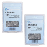 2 Pack 10-Inch Chainsaw Chain Replacement - 3/8" Pitch, .043" Gauge, 40 Links