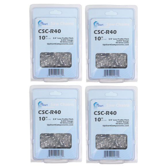 4-Pack 10-Inch Chainsaw Chain Replacement for Ryobi P540
