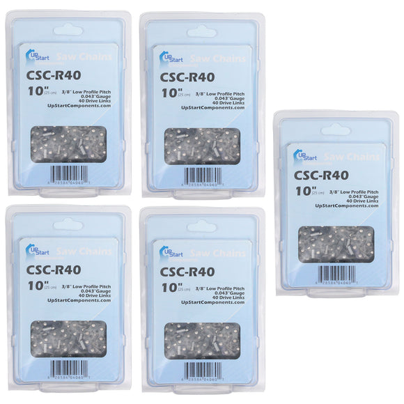 5-Pack 10-Inch Chainsaw Chain Replacement for Ryobi P546