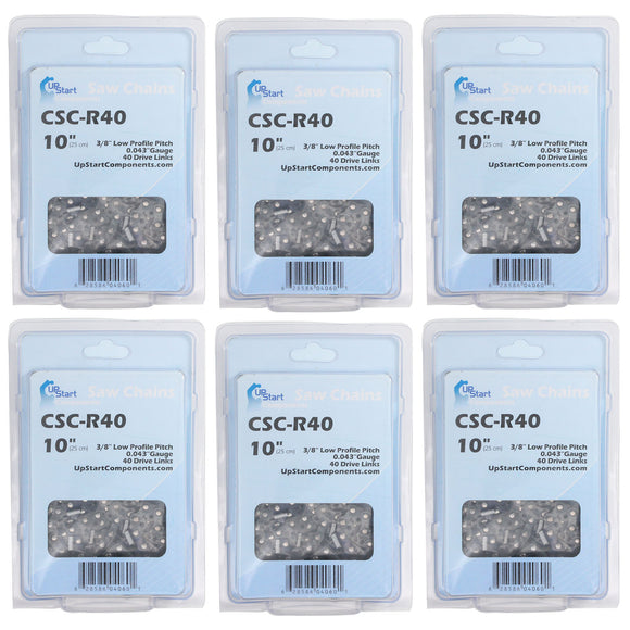6-Pack 10-Inch Chainsaw Chain Replacement for Ryobi P547