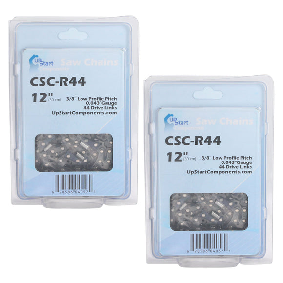 2 Pack 12-Inch Chainsaw Chain Replacement - 3/8