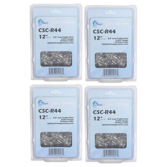4-Pack 12-Inch Chainsaw Chain Replacement for Stihl MS 180 C
