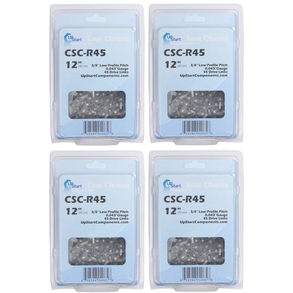 4-Pack 12-Inch Chainsaw Chain Replacement for Echo CS-400