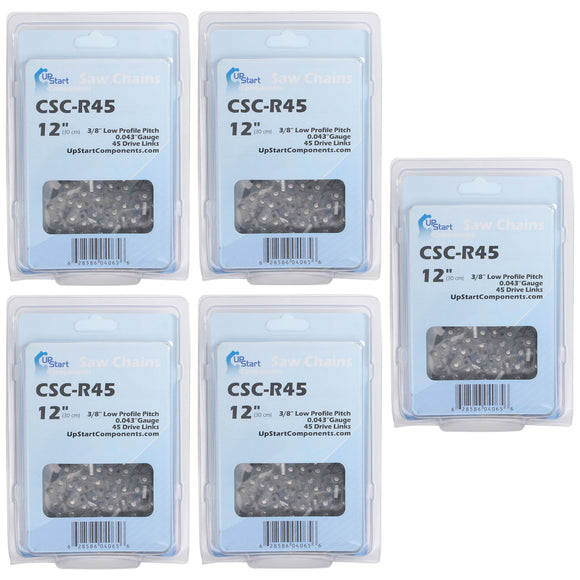 5-Pack 12-Inch Chainsaw Chain Replacement for Husqvarna T536 LiXP