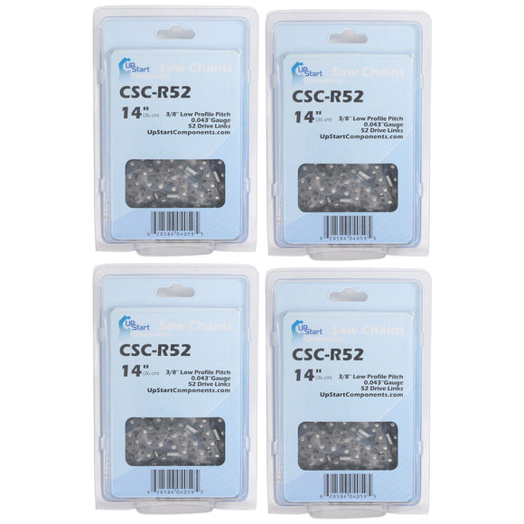4-Pack 14-Inch Chainsaw Chain Replacement for Echo CS-306