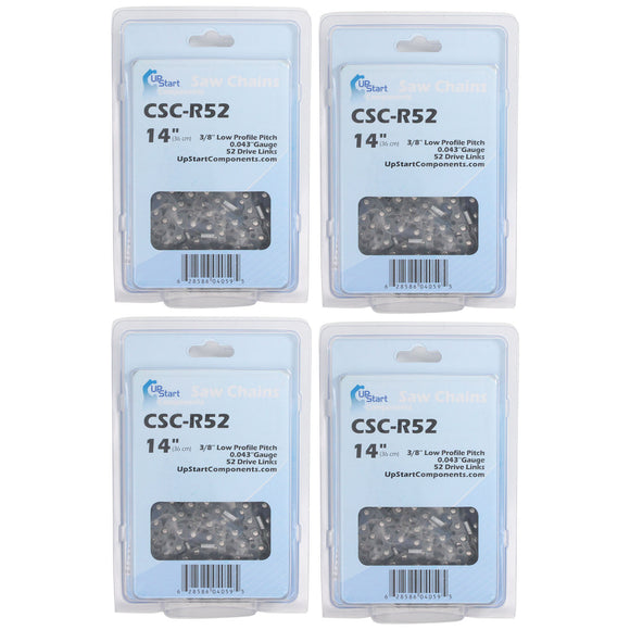 4-Pack 14-Inch Chainsaw Chain Replacement for Echo PPT-265