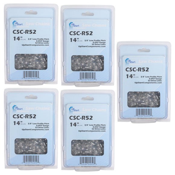 5 Pack 14-Inch Chainsaw Chain Replacement - 3/8