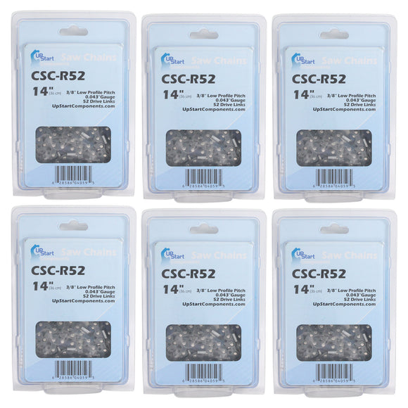 6-Pack 14-Inch Chainsaw Chain Replacement for Husqvarna 120i