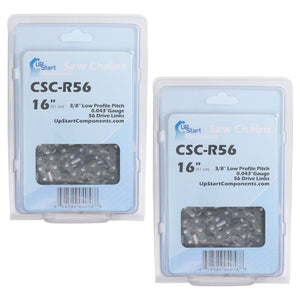 2-Pack 16-Inch Chainsaw Chain Replacement for Echo CS-330T