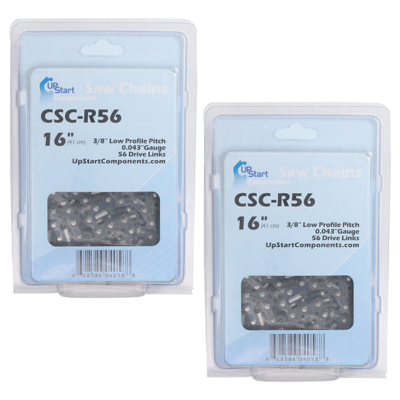 2-Pack 16-Inch Chainsaw Chain Replacement for Greenworks 20322 Digipro G-Max 40V