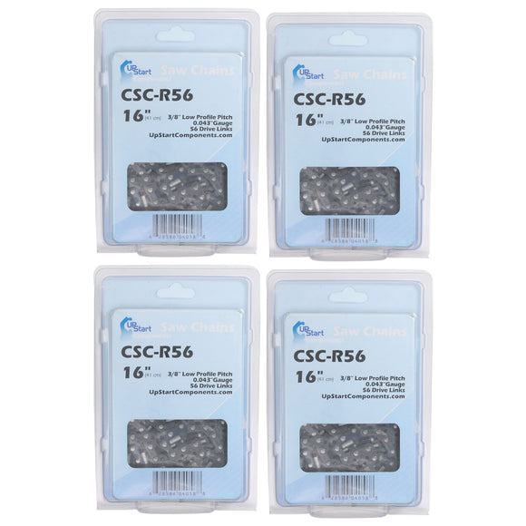 4-Pack 16-Inch Chainsaw Chain Replacement for Echo CCS-58V4AH