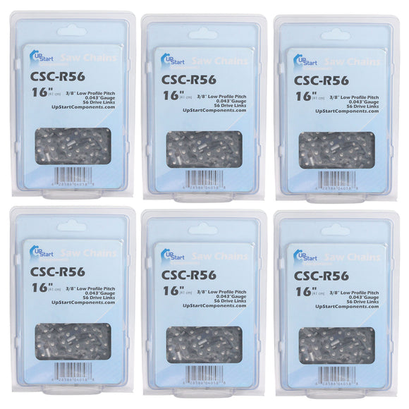 6-Pack 16-Inch Chainsaw Chain Replacement for Makita XCU03