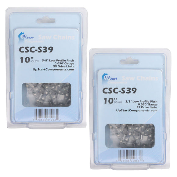 2-Pack 10-Inch Chainsaw Chain Replacement for Blue Max 53542 Pole Saw