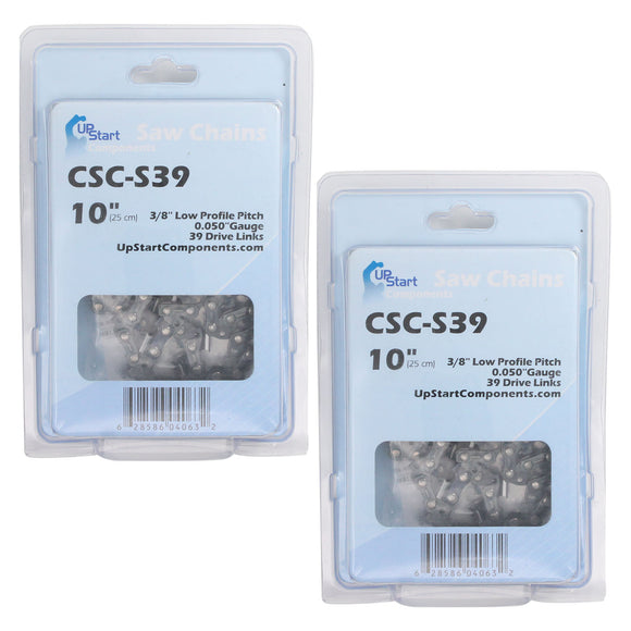 2 Pack 10-Inch Chainsaw Chain Replacement - 3/8
