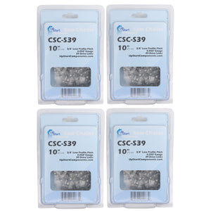 4-Pack 10-Inch Chainsaw Chain Replacement for Blue Max 53542 Pole Saw