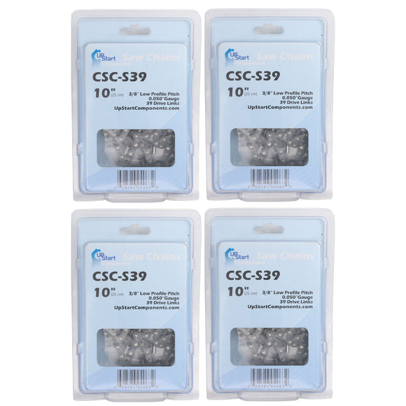 4-Pack 10-Inch Chainsaw Chain Replacement for Blue Max 53542 Pole Saw
