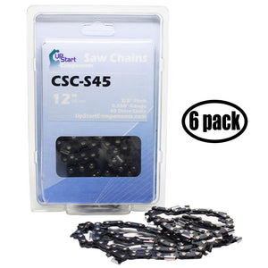 6-Pack Oregon 91PX045G Chainsaw Chain Loop Replacement