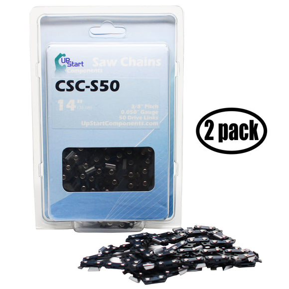 2-Pack Oregon S50 Chainsaw Chain Loop Replacement