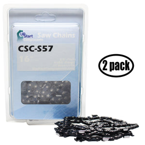 2-Pack Oregon S57 Chainsaw Chain Loop Replacement