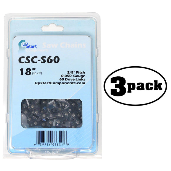 3-Pack Replacement S60 Chain Saw Chain