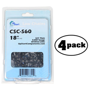 4-Pack Replacement S60 Chain Saw Chain
