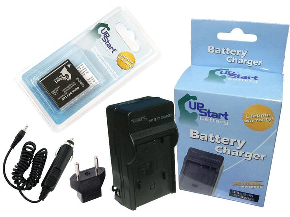 Panasonic CGA-S/106C Battery and Charger with Car Plug and EU Adapter