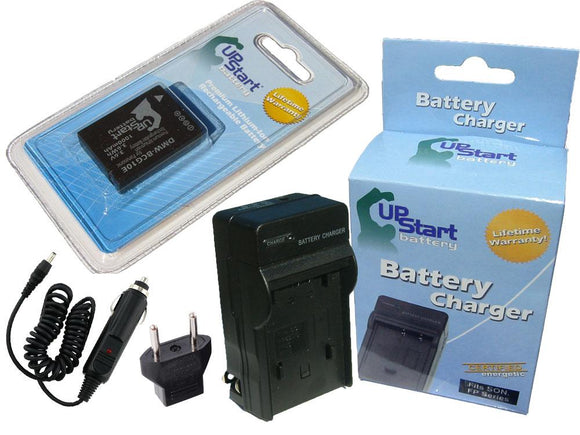 Panasonic DE-A66 Battery and Charger with Car Plug and EU Adapter